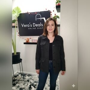 American Eagle Outfitters Dark Gray Utility Jacket